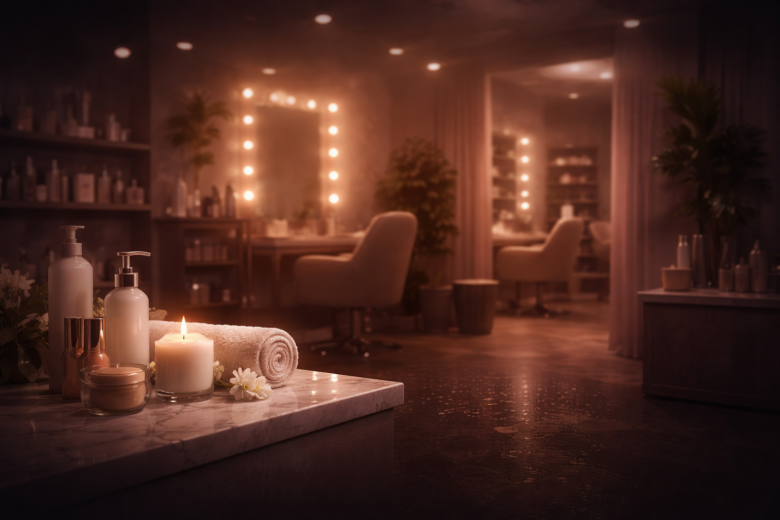 Ambiente elegante de Peluquer&iacute;a Angel&iacute;sima